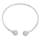 Ball CZ Bracelet .925 Sterling Silver Gold HipHopBling