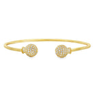 Ball CZ Bracelet .925 Sterling Silver Gold HipHopBling