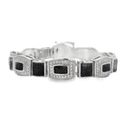 Baller Link Black & White CZ Hip Hop Bracelet HipHopBling