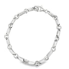 Bars & Loops Link Bracelet .925 Sterling Silver HipHopBling