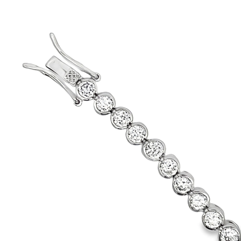 Bezel Set CZ Tennis Bracelet HipHopBling