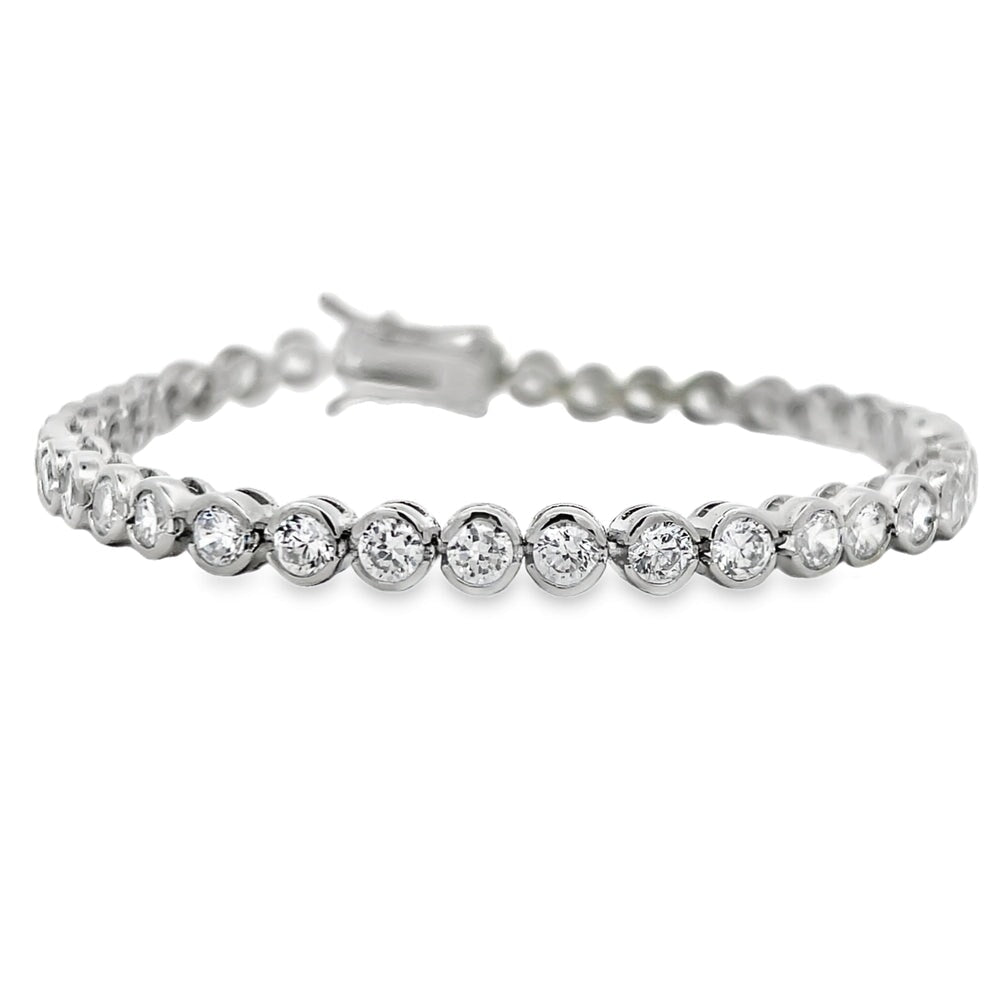 Bezel Set CZ Tennis Bracelet HipHopBling