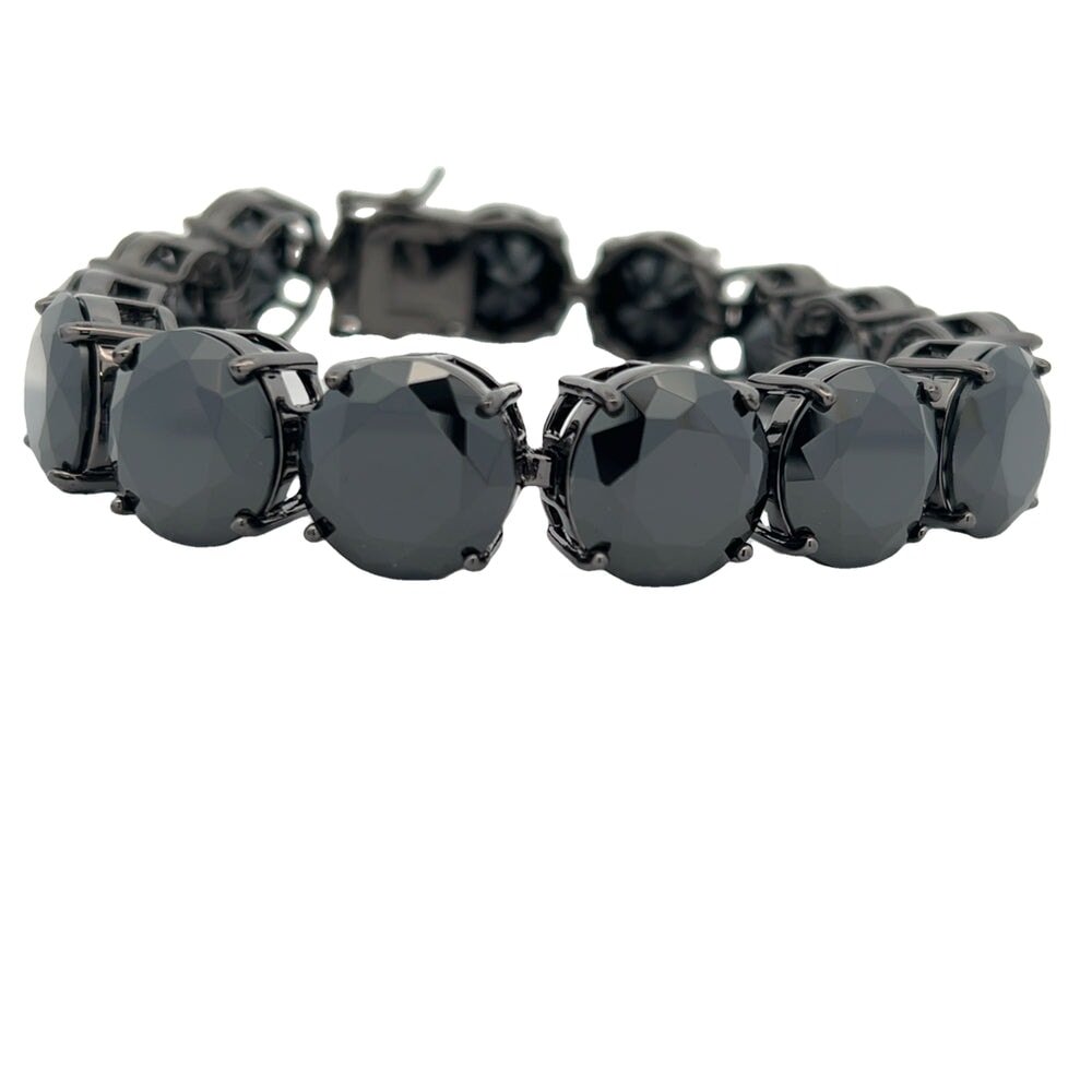 Black 15MM CZ Hip Hop Tennis Bracelet HipHopBling