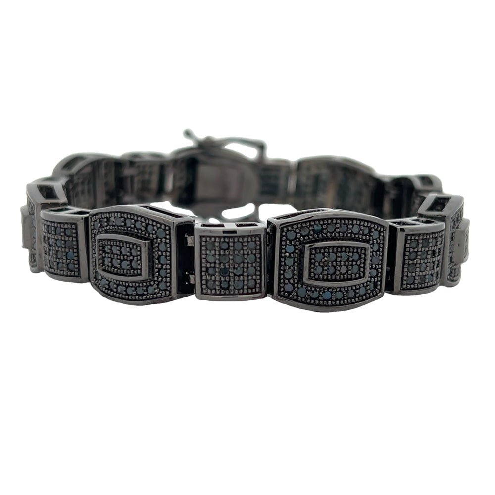 Black Baller Link CZ Hip Hop Bracelet HipHopBling