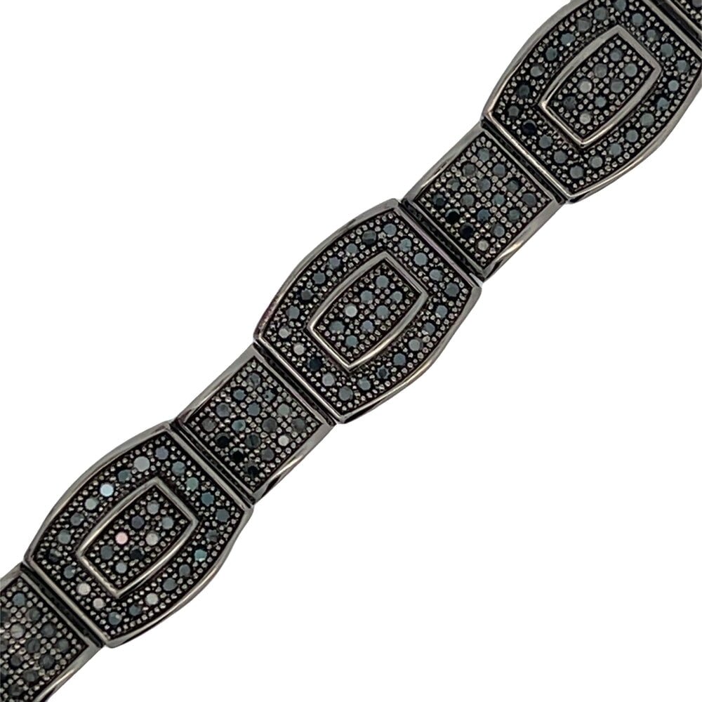 Black Baller Link CZ Hip Hop Bracelet HipHopBling