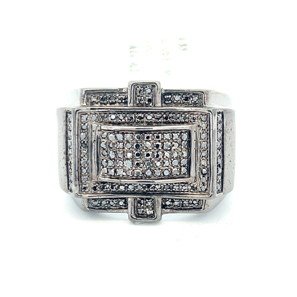 Black Boss .33cttw Diamond Ring .925 Sterling Silver HipHopBling