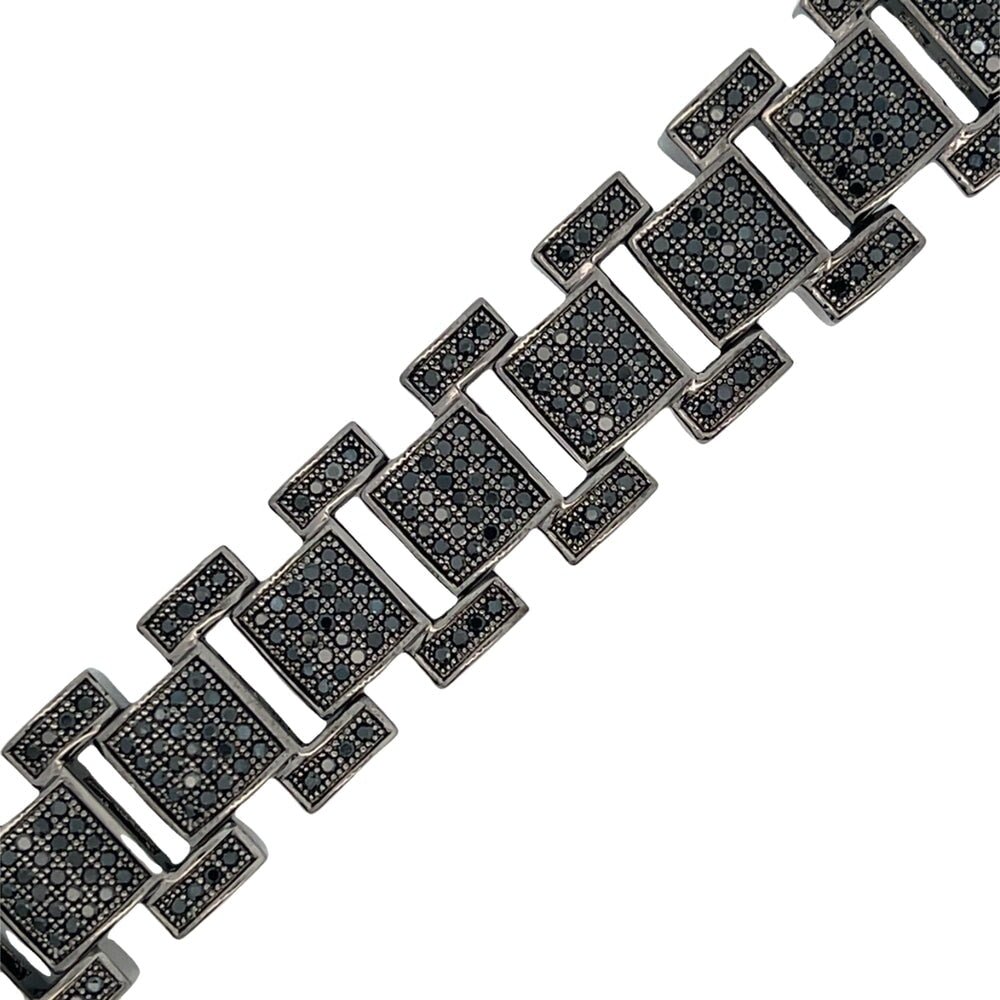 Black Classic CZ Hip Hop Bracelet HipHopBling