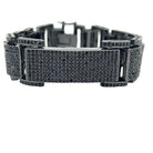 Black ID Icey Link CZ Hip Hop Bracelet HipHopBling