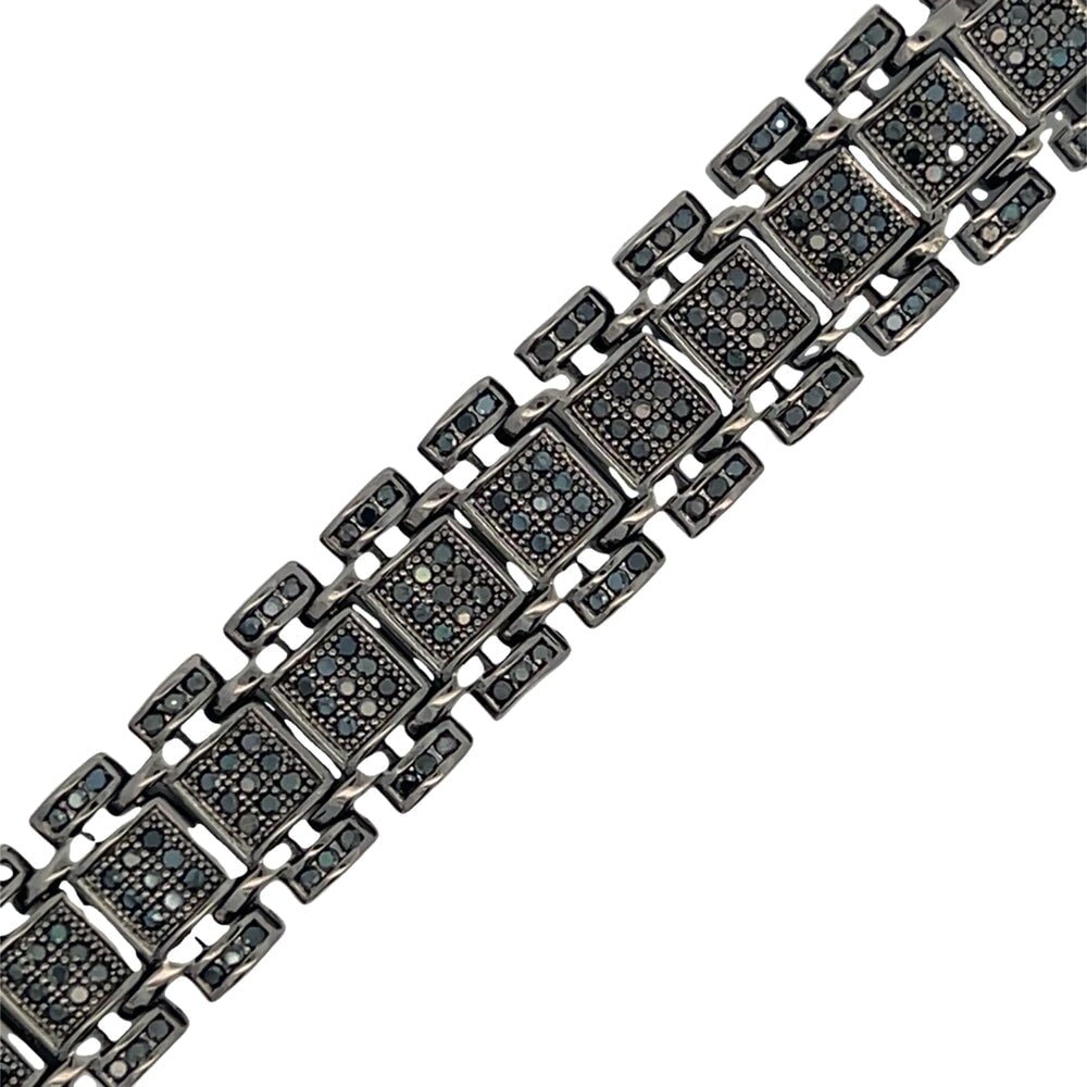 Black Multilink CZ Hip Hop Bracelet HipHopBling
