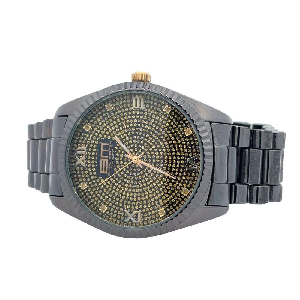 Black Professional Real Diamond Watch HipHopBling