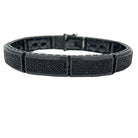 Black Rectangle Link CZ Hip Hop Bracelet HipHopBling