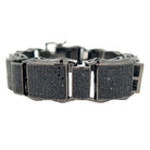 Black XL Wavy CZ Hip Hop Bracelet HipHopBling