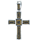 Black & Yellow 2.03cttw Diamond Cross Pendant .925 Sterling Silver HipHopBling