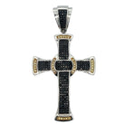 Black & Yellow Circled CZ Iced Out Pendant HipHopBling