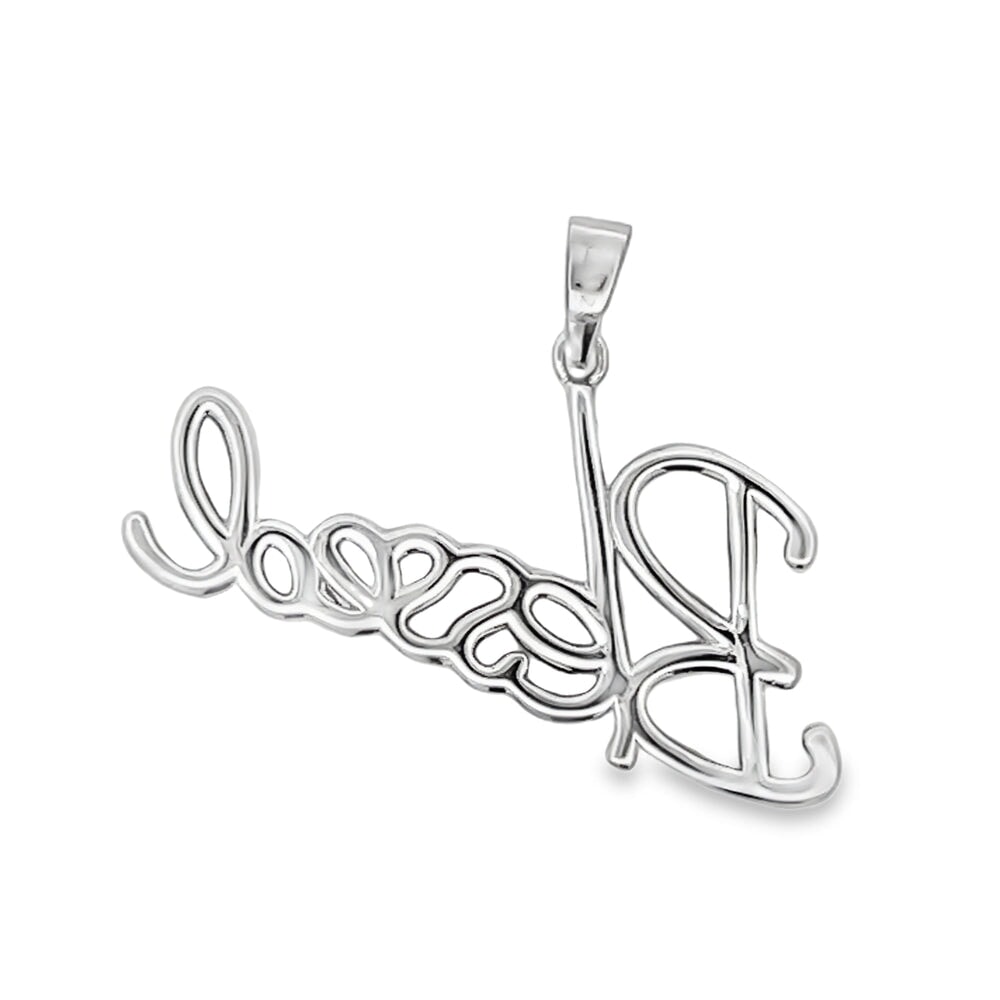 Blessed Iced Out Moissanite Pendant .925 Sterling Silver HipHopBling