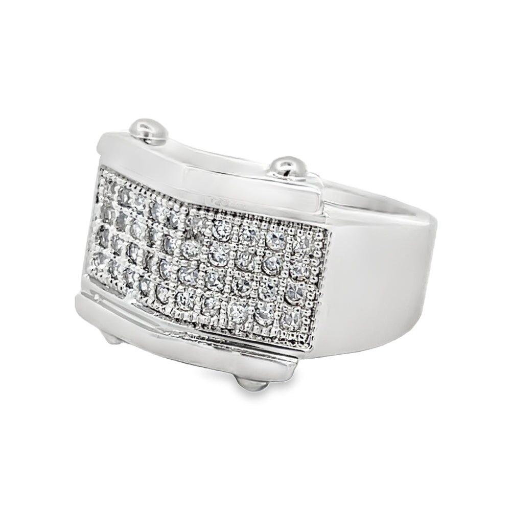 Bolt CZ Ring .925 Sterling Silver 8 HipHopBling