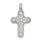 Bubble Cross 6.81cttw VVS Moissanite Pendant .925 Sterling Silver HipHopBling