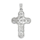 Bubble Cross 6.81cttw VVS Moissanite Pendant .925 Sterling Silver HipHopBling