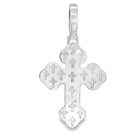 Budded Cross 3.31cttw VVS Moissanite Pendant .925 Sterling Silver HipHopBling