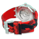 Bust Down Rubber Band Moissanite Steel VVS Iced Out Watch White Gold HipHopBling