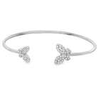Butterfly Moissanite Iced Out Bangle .925 Sterling Silver HipHopBling