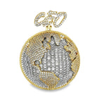 CEO Baguette World CZ Hip Hop Iced Out Pendant Yellow Gold HipHopBling