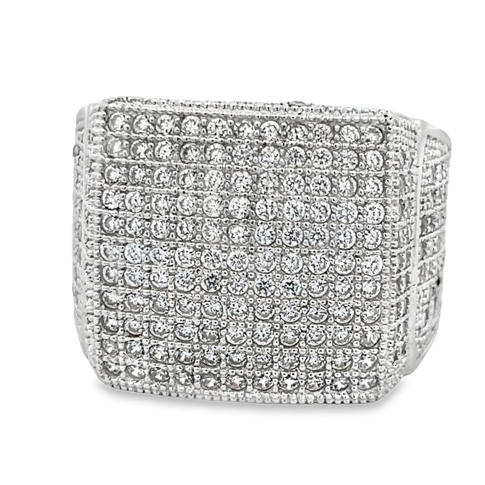 Chunky Full CZ Ring .925 Sterling Silver HipHopBling