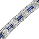Chunky White & Blue CZ Hip Hop Bracelet HipHopBling