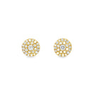 Circle .60cttw Diamond 14K Yellow Gold Earrings HipHopBling