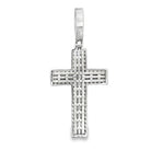 Clean Baguette Cross 1.72cttw VVS Moissanite Pendant .925 Sterling Silver HipHopBling