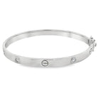Clean Flathead Moissanite Bangle .925 Sterling Silver HipHopBling
