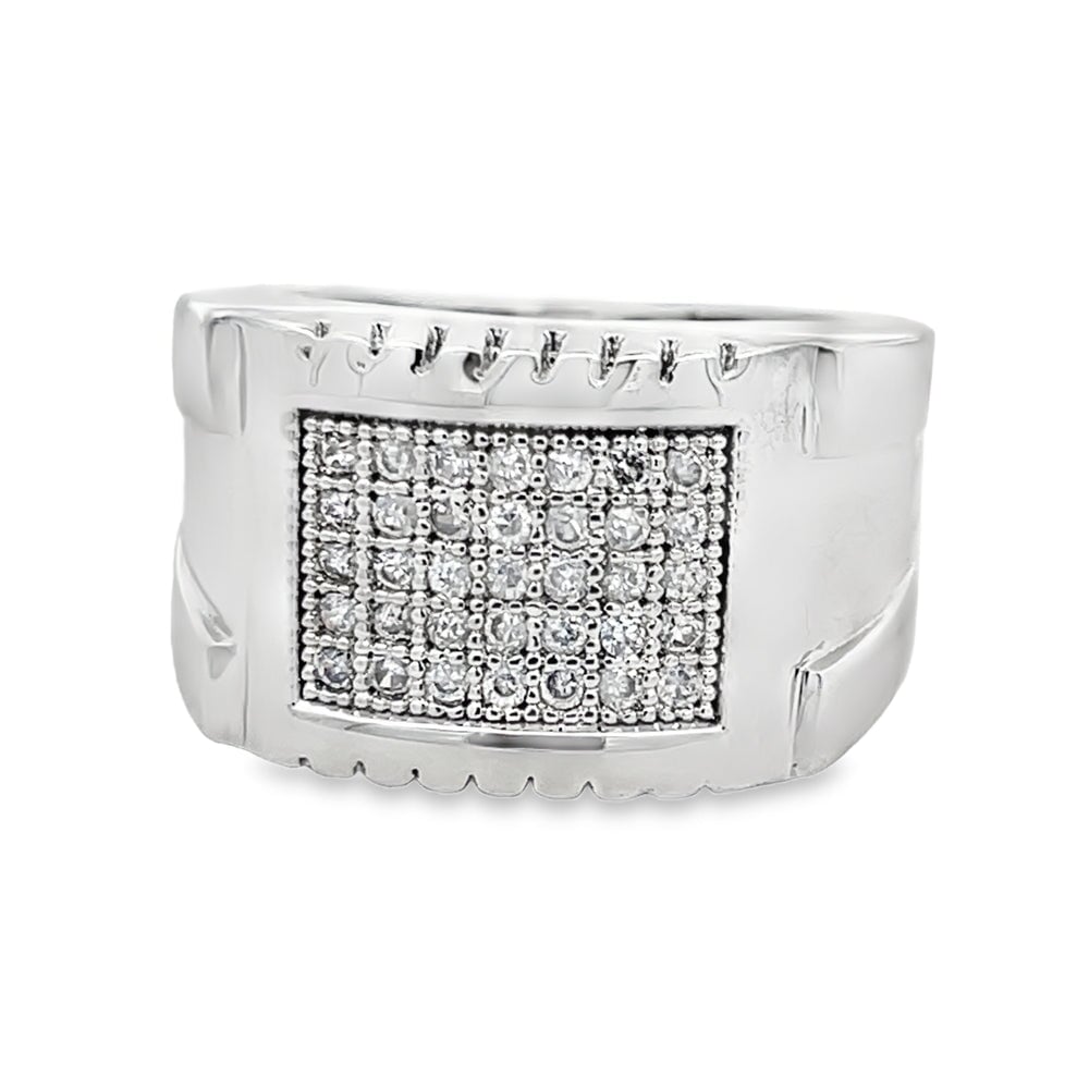 Clean Slice CZ Ring .925 Sterling Silver 8 HipHopBling