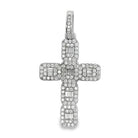 Cluster Baguette Cross Iced Out Moissanite Pendant .925 Sterling Silver HipHopBling