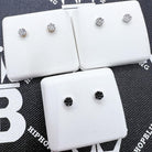 Cluster Mini .15cttw Diamond Earrings .925 Sterling Silver Yellow Gold HipHopBling