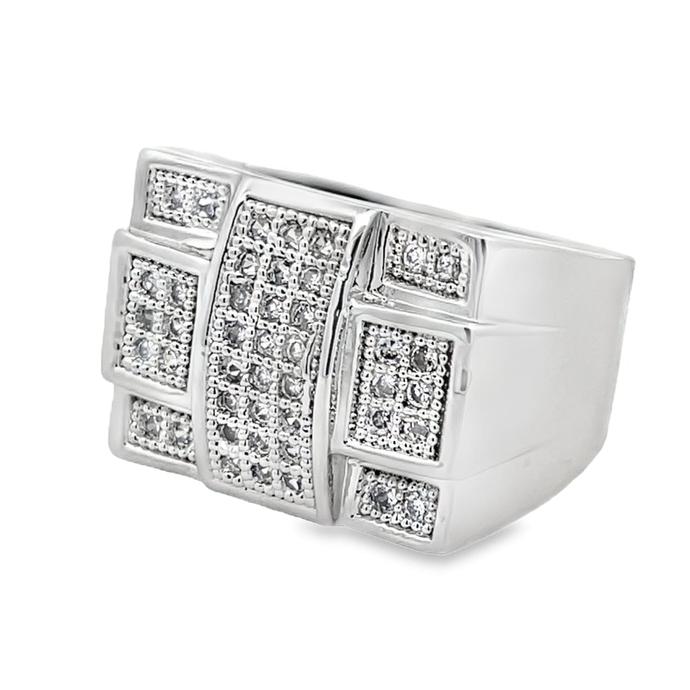 Criss Cross CZ Ring .925 Sterling Silver 8 HipHopBling
