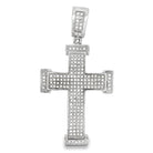 Cross CZ Iced Out Pendant Stainless Steel HipHopBling