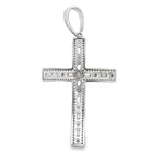 Cross Emerald Cut 2.86cttw VVS Moissanite Pendant .925 Sterling Silver HipHopBling