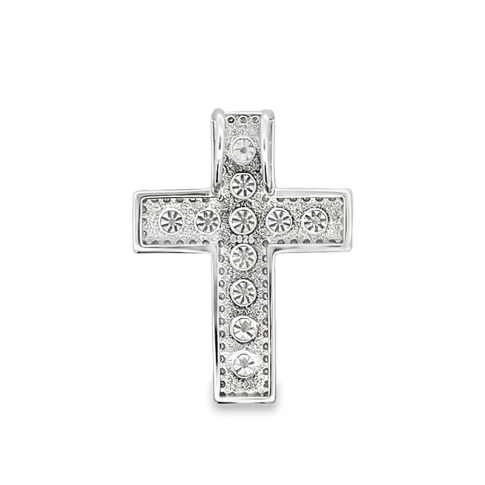 Cross Layer 4.06cttw VVS Moissanite Pendant .925 Sterling Silver HipHopBling