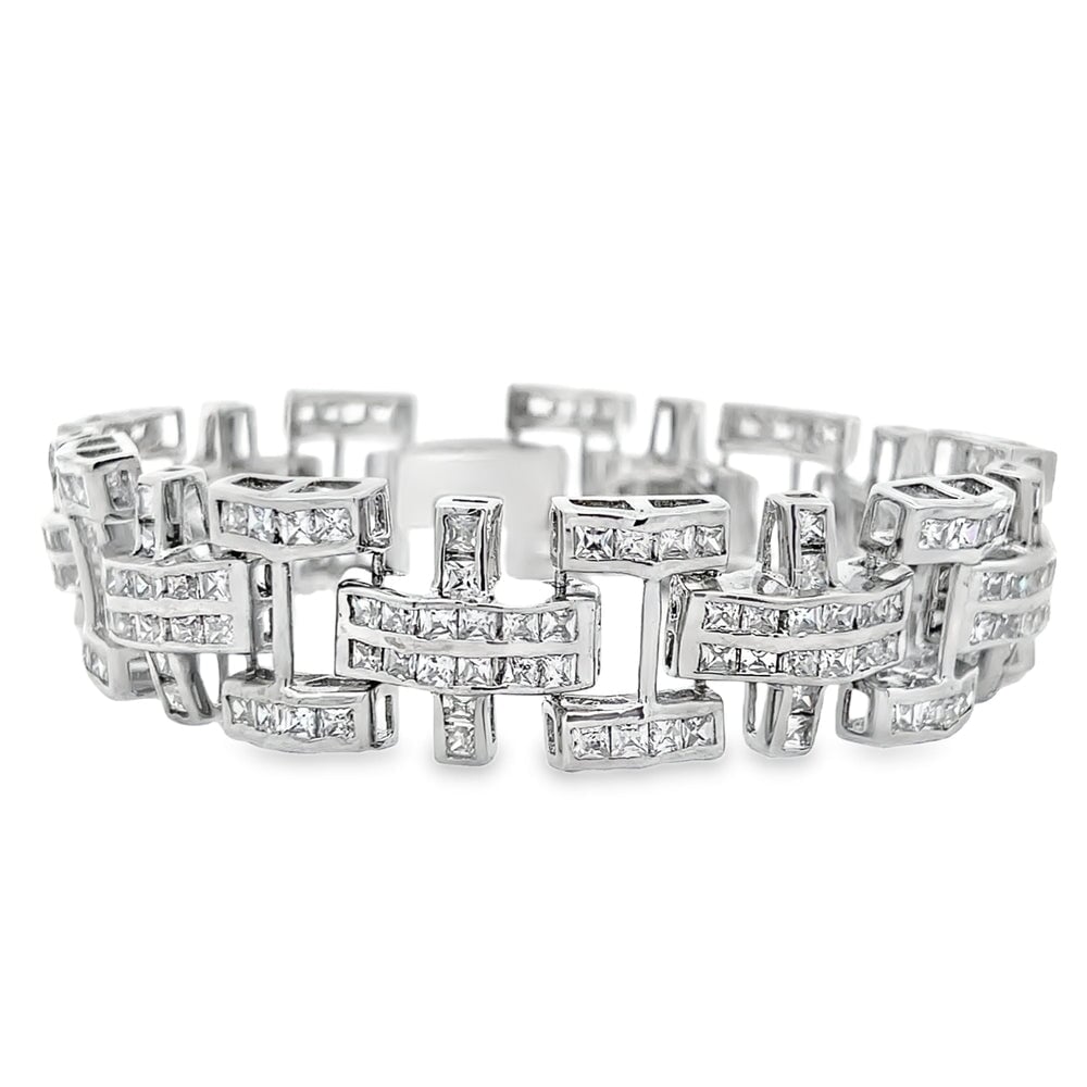 Cross Link Princess CZ Hip Hop Bracelet HipHopBling