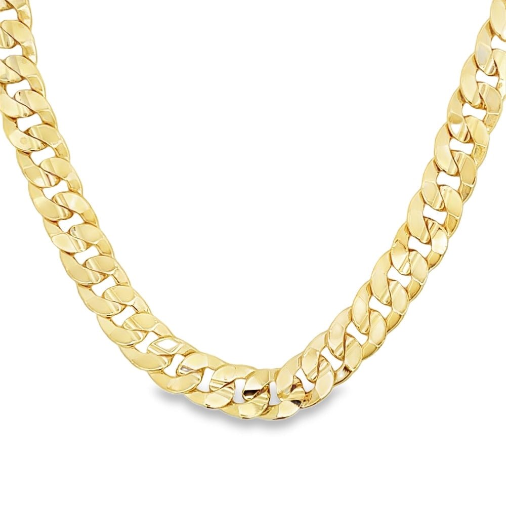 Cuban Curb Concave Gold Plated Chain Necklace 4MM 8" Bracelet HipHopBling