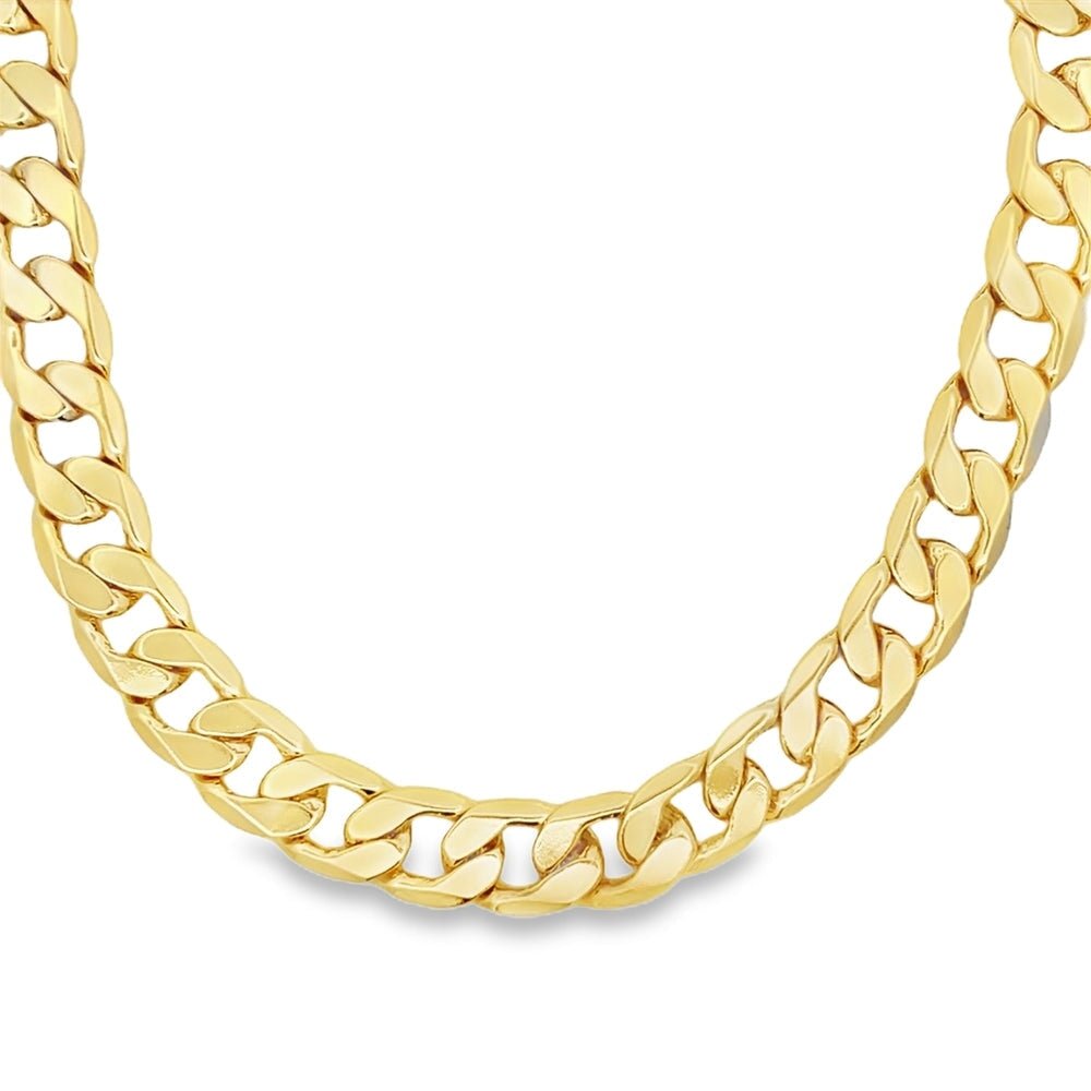 Cuban Curb Gold Plated Chain Necklace 4MM 8" Bracelet HipHopBling