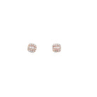 Cushion Baguette Diamond Earrings .15cttw 10K Gold 10K Rose Gold HipHopBling