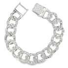 CZ Cuban Link Bracelet .925 Sterling Silver HipHopBling