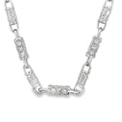 CZ Fresh Bullet Link Chain .925 Sterling Silver HipHopBling