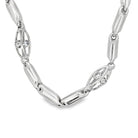 CZ Polished Bullet Link Chain .925 Sterling Silver HipHopBling