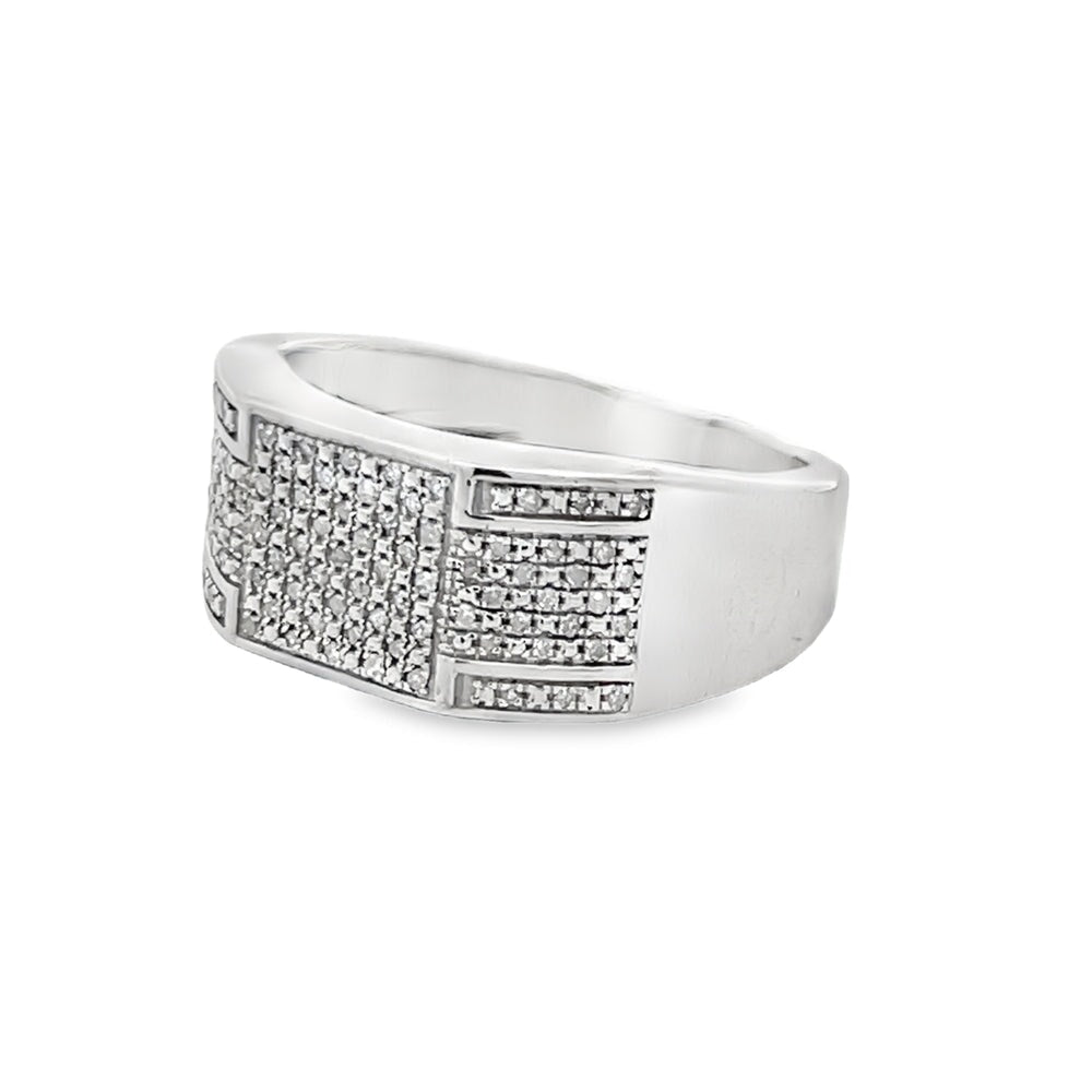 Dazzling .23cttw Diamond Ring .925 Sterling Silver HipHopBling