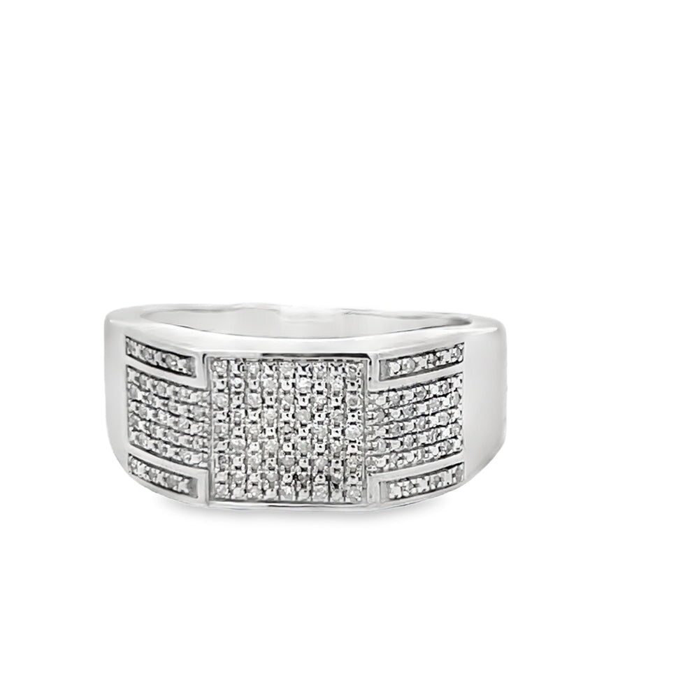 Dazzling .23cttw Diamond Ring .925 Sterling Silver HipHopBling