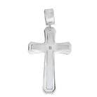Diamond Double Layer Cross Pendant Stainless Steel HipHopBling