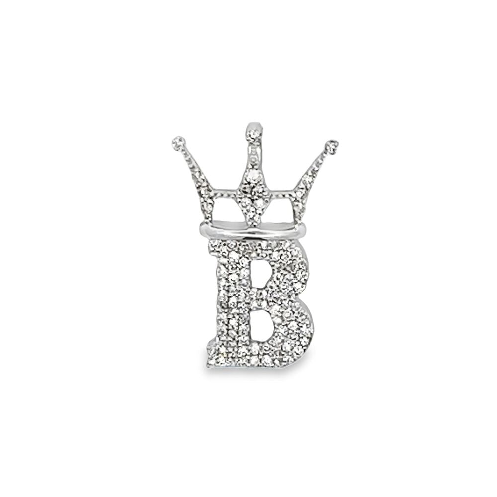 Diamond Hip Hop Bling Logo Pendant Solid 14K Gold 14K White Gold Micro 20MM HipHopBling