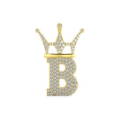 Diamond Hip Hop Bling Logo Pendant Solid 14K Gold 14K Yellow Gold Micro 20MM HipHopBling